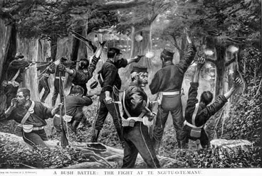 Attack on Te Ngutu-o-te-manu Image: Attack on Te Ngutu-o-te-manu