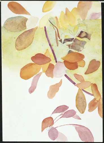 Image: Angus, Rita, 1908-1970 :[Orange leaves. Between 1940-1960]
