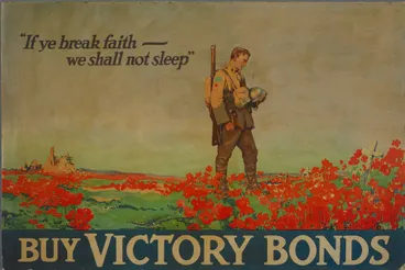Image: Poster, "If ye break faith - we shall not sleep"