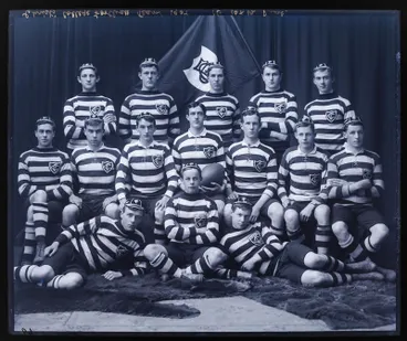 Image: Glass Plate Negative: Christ's College, Football Team, 1907
