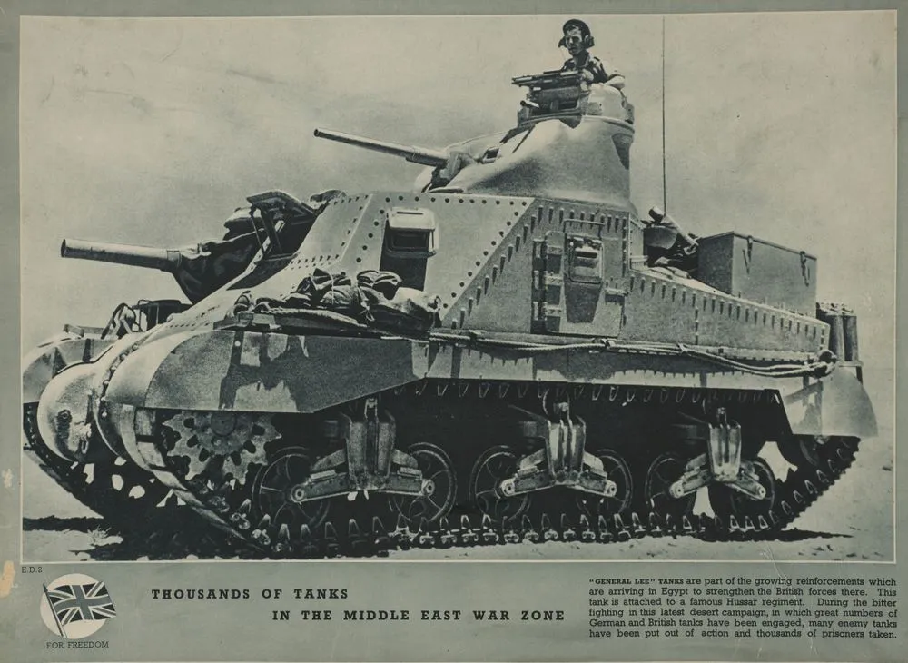 Poster, 'Thousands of Tanks in the Middle East War Zone'