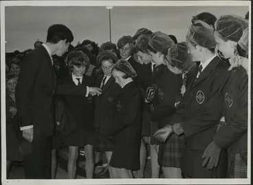Image: Craighead pupils meet Prince Charles, Caroline Bay 1970