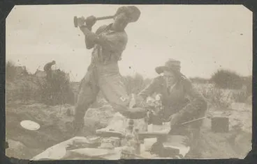 Image: Same mess. E.G.W attacking the Drumpeel Children's 1917 Christmas cake.