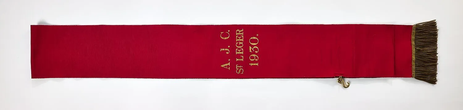 Presentation Sash - AJC St. Leger, Phar Lap, Red, 1930