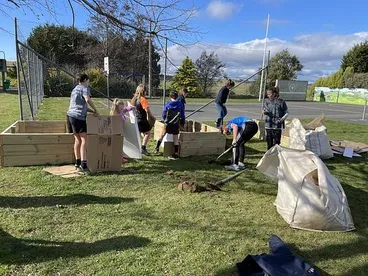 Image: Building the Vegetable Gardens