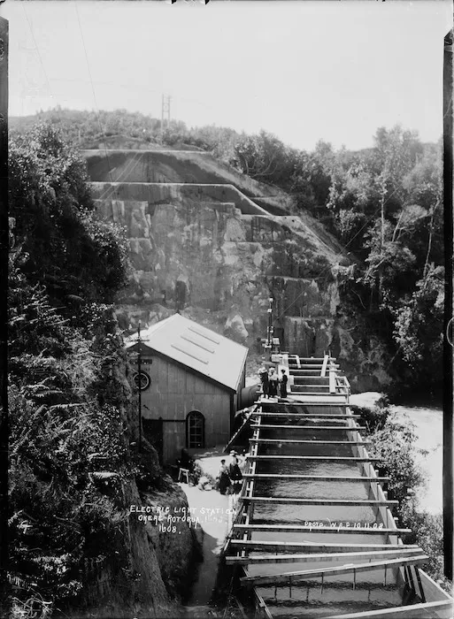 Power station at Okere Falls, Rotorua District