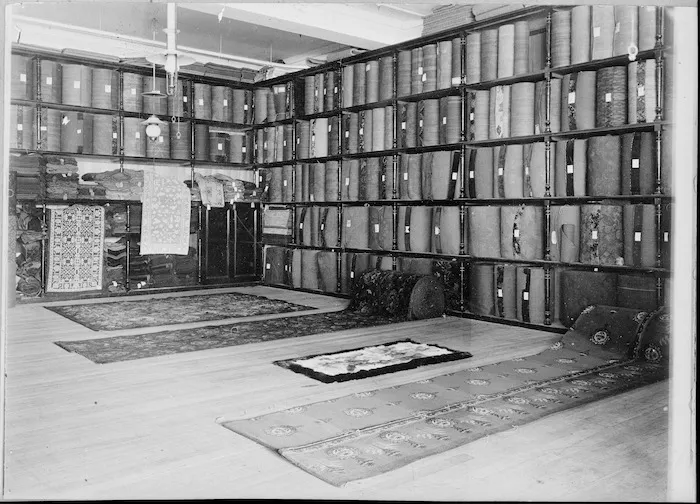 Carpet department, DIC store, Lambton Quay, Wellington