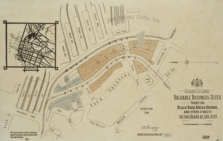Valuable business sites fronting Beach Road, Anzac Avenue and other streets in the heart of the city
