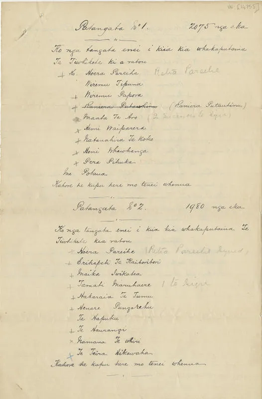 Lease agreement, Pukehou land block