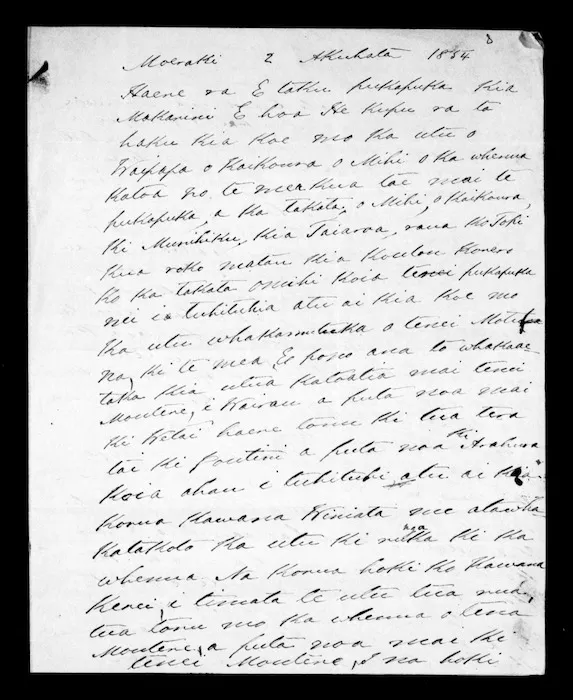 Letter from Matiaha Tiramorehu to McLean