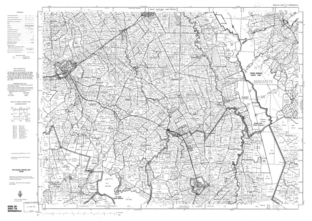 Morrinsville: cadastral map