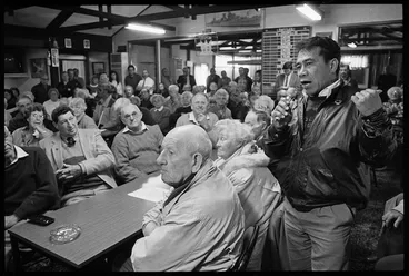 Image: Taita residents and retailers protest against closure of local Postbank - Photograph taken by Melanie Burford