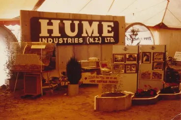 Image: Hume Industries (NZ) Ltd - Hume Pipe Co: 1990 Canterbury A&P Show - display