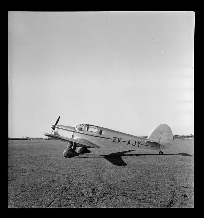 Percival Proctor ZK-AJY aircraft, first post war aircraft in New Zealand, Mangere, Auckland