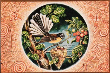 Image: New Zealand Tourist postcard - Fantail