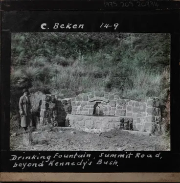 Lantern Slide: Drinking fountain Image: Lantern Slide: Drinking fountain