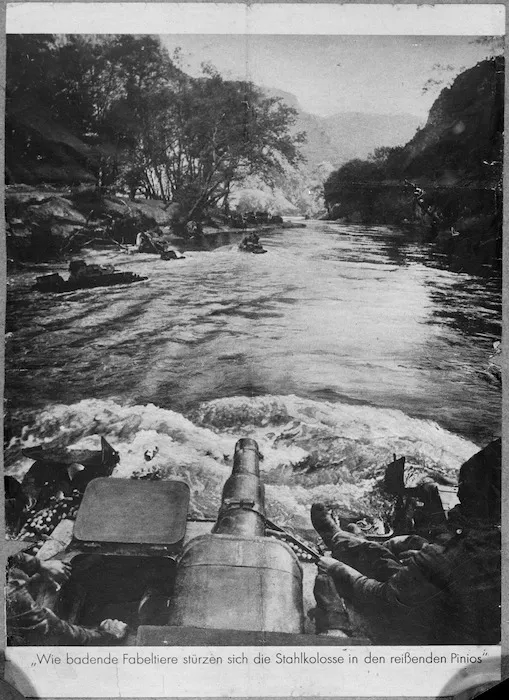 Illustration from a German magazine showing Peneios Gorge, Greece