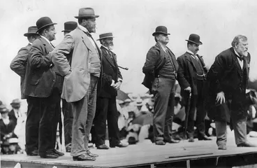 Image: Richard John Seddon addressing a Liberal rally at Greytown