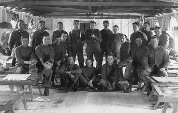 Soldiers in a barracks, Featherston Military Camp Image: Soldiers in a barracks, Featherston Military Camp