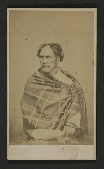 Image: Photographer unknown :Portrait of Ihaia Te Kirikumara d 1873