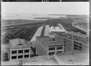 Image: Auckland Railway Yards from Emily Place, Auckland Central, 1931