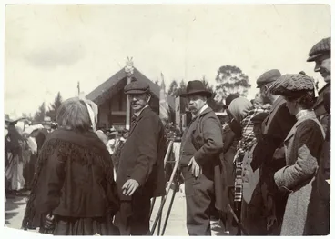 Image: Creator unknown : Photograph of West's Pictures filming Maori scenes in Rotorua