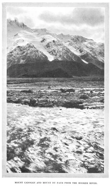 Image: Mount Cadogan and Mount Du Faur from the Hooker River