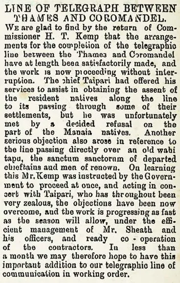 Image: Old Wires Track: report on telegraph line progress