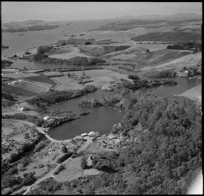 Aerial view of Kerikeri, Bay of Islands, New Zealand