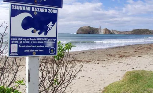 Tsunami warning sign