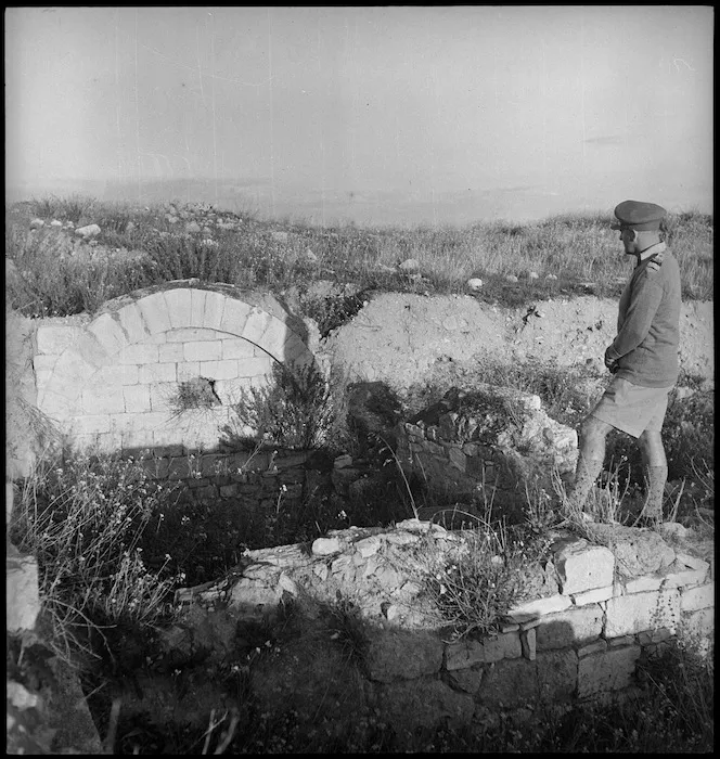 Relic only remains of fortification on ancient battlefield of Cannae, Italy - Photograph taken by George Kaye