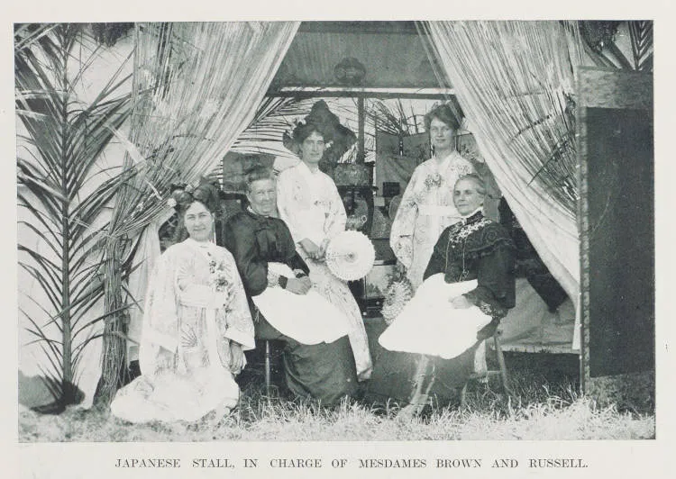 Japanese stall, in charge of Mesdames Brown and Russell