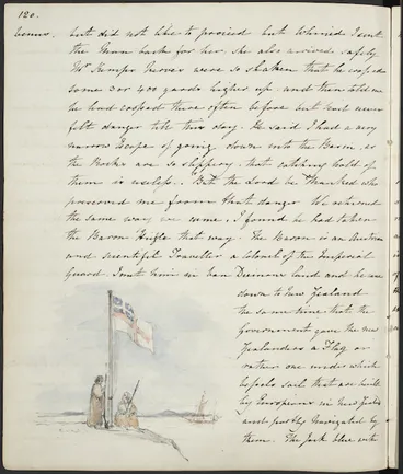 Image: The Government gave the New Zealanders a flag or rather one under which vessels sail... (United Tribes Ensign, Waitangi)