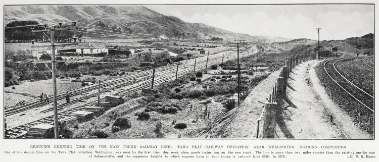 Reducing running time on the Main Trunk railway line: Tawa Flat railway deviation, near Wellington, nearing completion