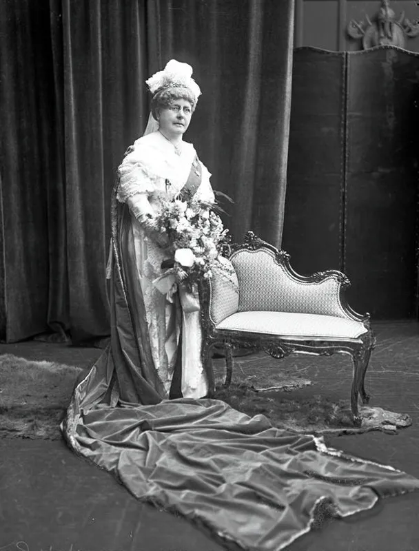 Mrs G.G Stead (Lucie Maria Wilkinson). Portrait. Christchurch, Canterbury, New Zealand