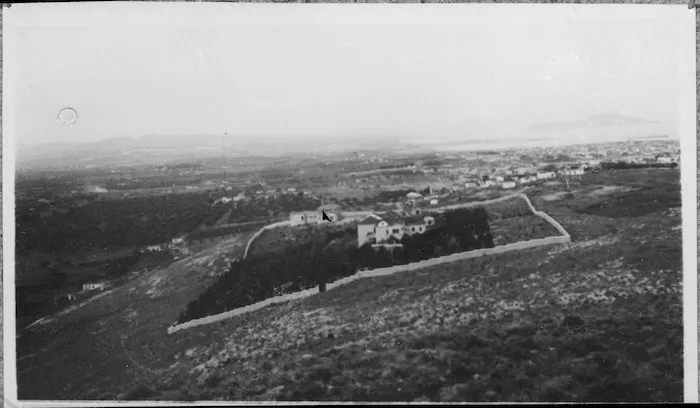 Elevated view of hospital at St Johns site, near Canea, Crete