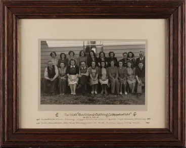 Image: Framed photograph, Staff, Southland Clothing Company