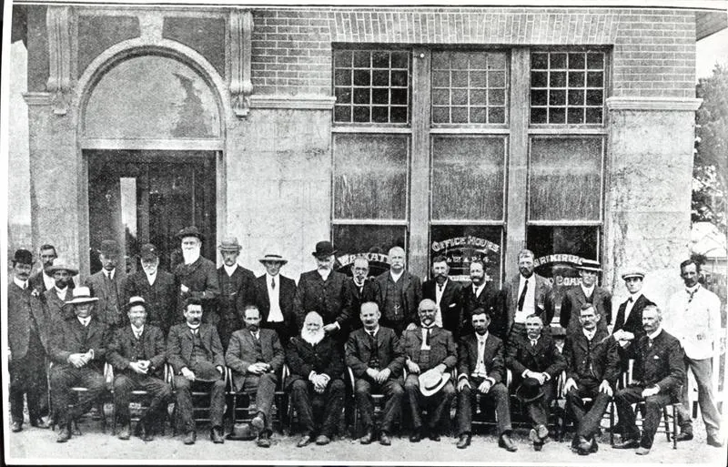 Photograph of opening of Waikato County Council's offices at Hamilton