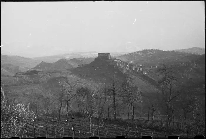 Small village of Avellino dominated by its castle, southern Italy - Photograph taken by George Bull
