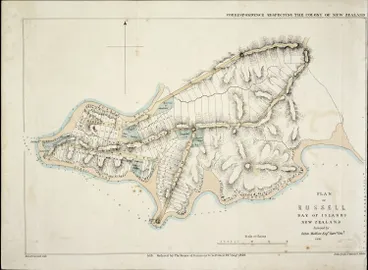 Plan of Russell, Bay of Islands, New Zealand surveyed by Felton Mathew, 1841 Image: Plan of Russell, Bay of Islands, New Zealand surveyed by Felton Mathew, 1841