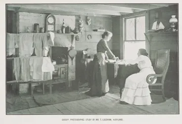 Image: Gossip: photographic study by Mr T Leedham, Auckland