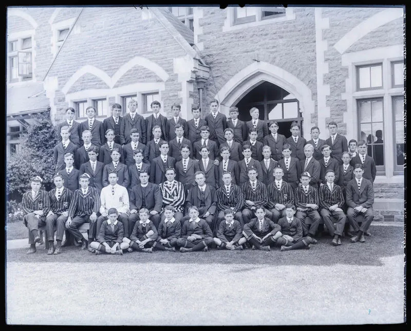 Glass Plate Negative: Christ College group
