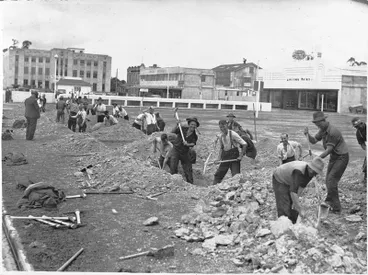 Image: Digging Trenches - Garden Place, Hamilton