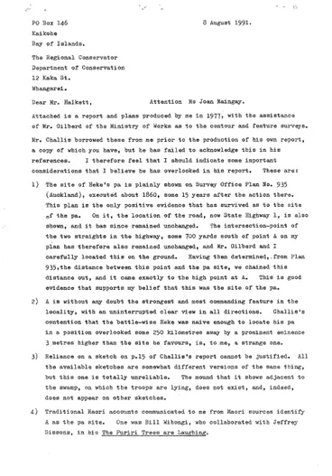 Image: Report on an investigation to locate the site of Hone Hekes Pa at Lake Omapere, near Okaihau