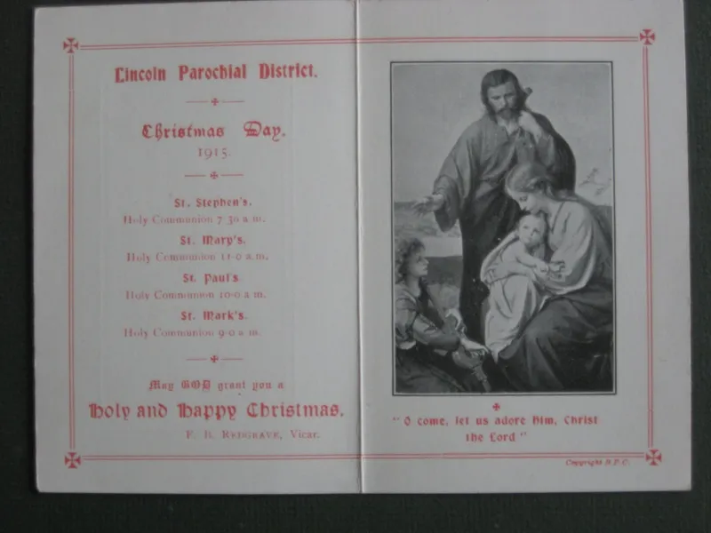 Christmas Card / Lincoln Parochial District, 1915