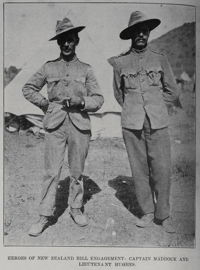 Heroes of New Zealand Hill engagement, Captain Maddock and Lieutenant Hughes