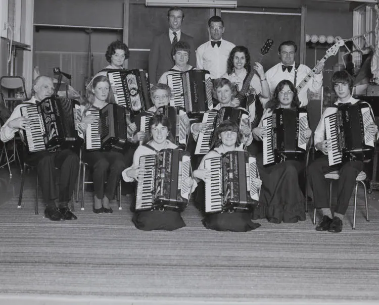 Accordion orchestra, Papatoetoe, 1982.