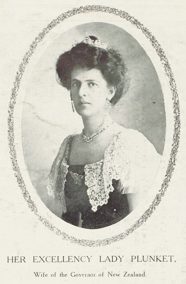 Her Excellency Lady Plunket, wife of the Governor of New Zealand