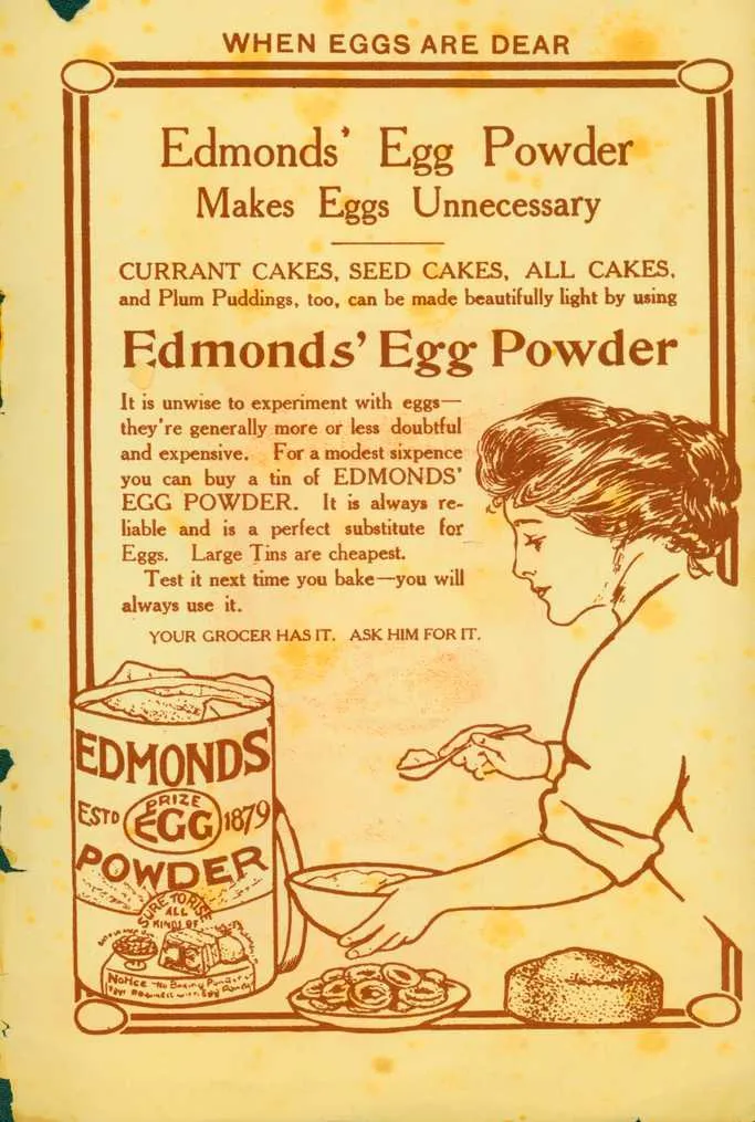 Advertisement for Edmonds Egg Powder