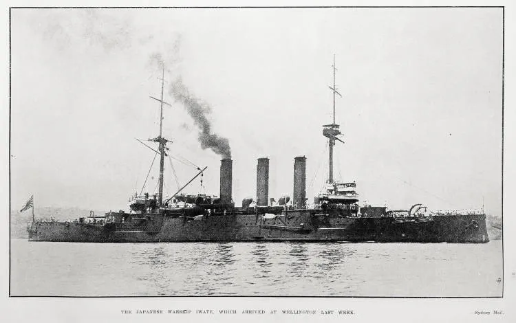 The Japanese Warship Iwate, Which Arrived At Wellington Last Week